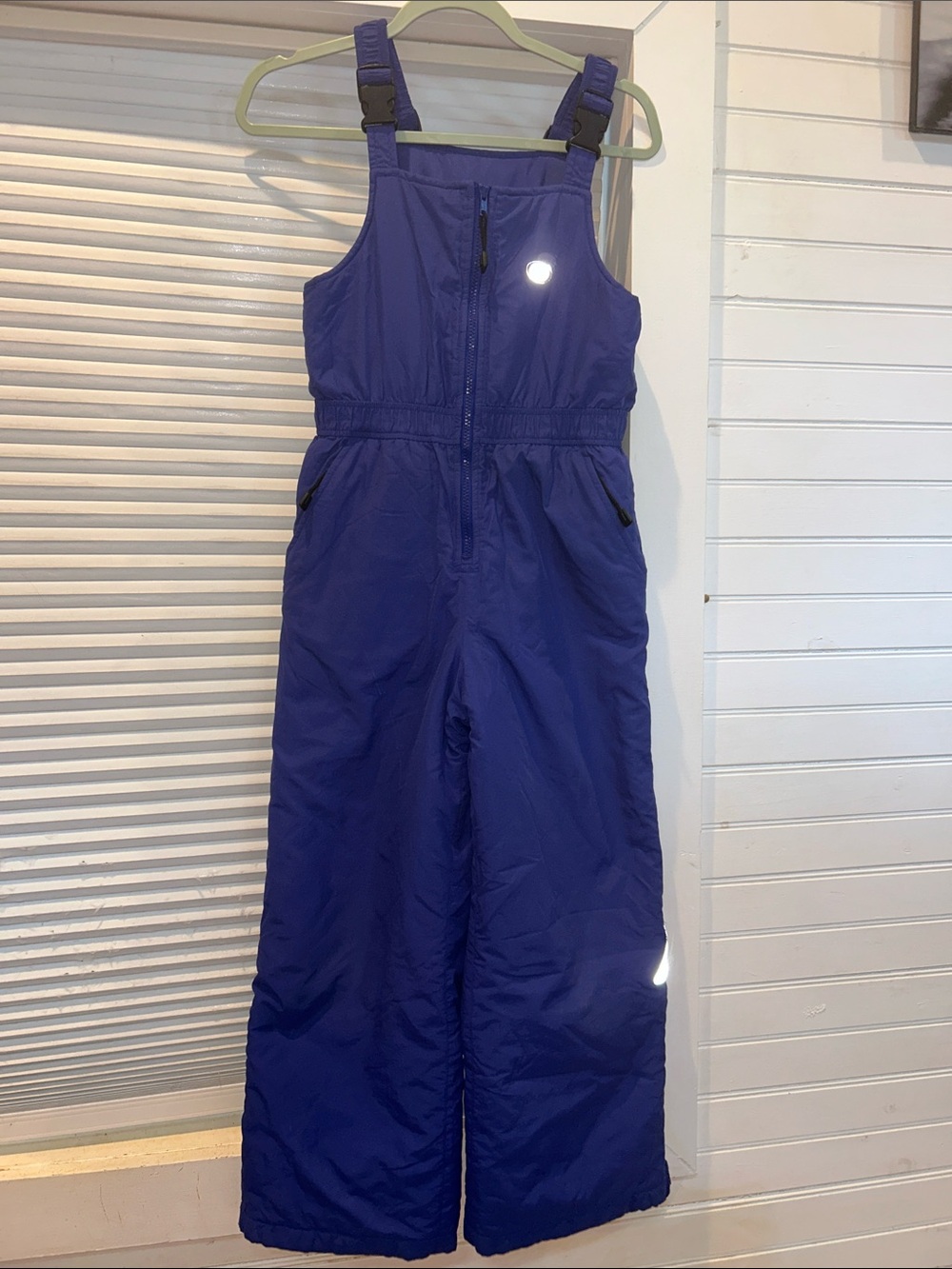 Vintage LL Bean Kids Insulated Snow Bib Overalls Blue Youth Med 10-12 OVG69 90s